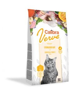   Calibra-Verve Sterilised suha hrana za mačke, s piščancem in puranom, brez žit, 750 g