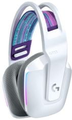 Logitech G733 Lightspeed brezžične slušalke, bele