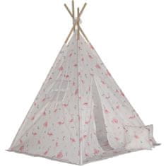 Enero Otroški šotor Teepee FLAMENGO z blazino in vzglavnikoma, dimenzije 120 x 120 x 160 cm T-205
