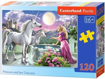 Castorland Puzzle Princesa in enorogi 120 kosov