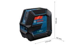 BOSCH Professional Laserski merilec, križni, GLL 2-15 G + LB10 (0.601.063.W00)