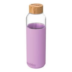 QUOKKA FLOW Steklena steklenica s silikonsko površino LILAC, 660ml, 40008
