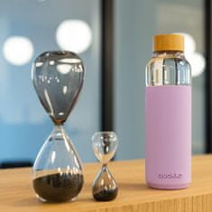 QUOKKA FLOW Steklena steklenica s silikonsko površino LILAC, 660ml, 40008
