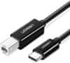 Ugreen USB-C na USB-B kabel za tiskalnik, 2 m, črn