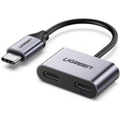 Ugreen 2 v 1 USB-C polnilni in audio adapter