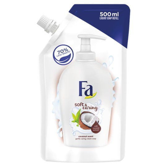 Fa Soft & Caring tekoče milo, Coconout Milk, 500 ml, polnilo