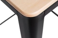 Fernity Borski stol Paris Wood 75cm črni bor naravni