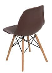 Fernity P016W PP stol, rjave, lesene noge