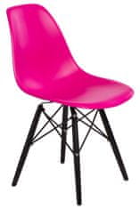Fernity P016W PP stol temno roza / črn