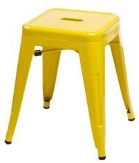 Fernity Paris rumeni stolček, ki ga navdihuje Tolix