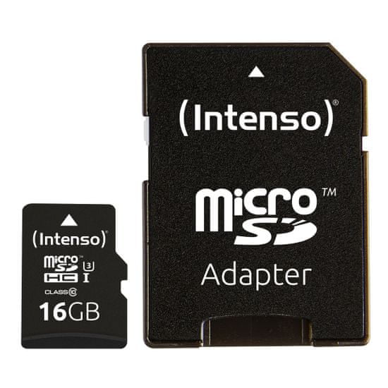 Intenso Pro Micro SDXC spominska kartica, 16 GB, 90 MB/s, UHS-I + SD adapter