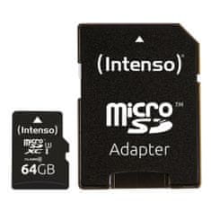 Intenso Pro Micro SDXC spomisnka kartica, 64 GB, 90 MB/s + SD adapter