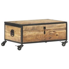 Vidaxl Klubska mizica 70x50x33 cm trden mangov les