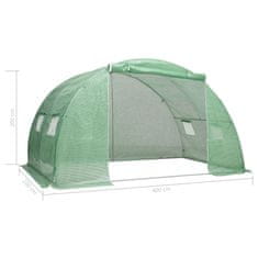 Vidaxl Rastlinjak 8 m2 2x4x2 m