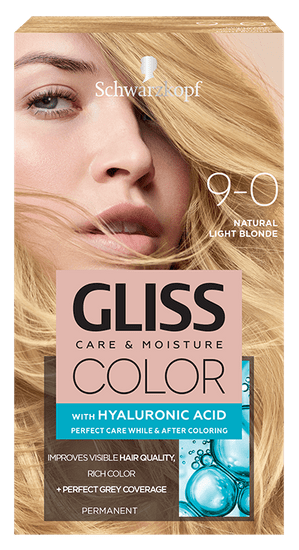 Schwarzkopf Gliss Color Care & Moisture barva za lase, 9-0 Natural Light Blonde