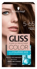 Schwarzkopf Gliss Color Care & Moisture barva za lase, 5-65 Chestnut Brown