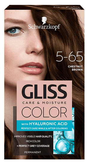 Schwarzkopf Gliss Color Care & Moisture barva za lase, 5-65 Chestnut Brown