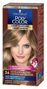  Schwarzkopf Poly Color kremna barva za lase, 36 Medium Ash Blonde</ 
