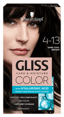 Schwarzkopf Gliss Color Care & Moisture barva za lase, 4-13 Dark Cool Brown