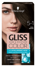 Schwarzkopf Gliss Color Care & Moisture barva za lase, 5-1 Cool Brown