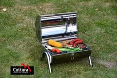 Cattara žar na oglje DOUBLE 2x 38cm potovalni