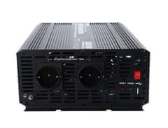 Carspa Napetostni pretvornik CAR3KU-12 12V/230V+USB 3000W, modificiran sinusni