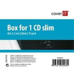 Cover IT 1 ohišje za CD 5,2 mm vitka škatla + pladenj 10 kosov/paket
