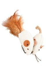 Zolux Igrača mačja miška bela 2 x 4cm tekstil