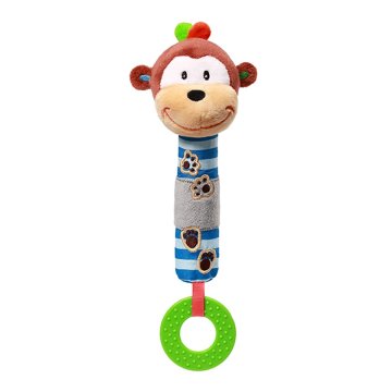 BABY ONO Plišasta piščalka z grizalom George the monkey