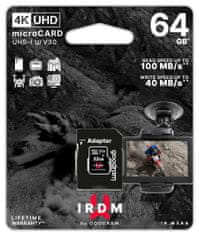 GoodRam IRDM spominska kartica microSDXC 64 GB, adapter