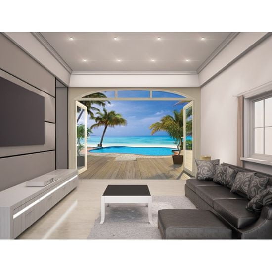 Walltastic Walltastic, Dekorativna foto tapeta 243 x 304cm Paradise Beach, 43565