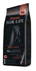 Fitmin pasji briketi For Life Beef & Rice, 14 kg