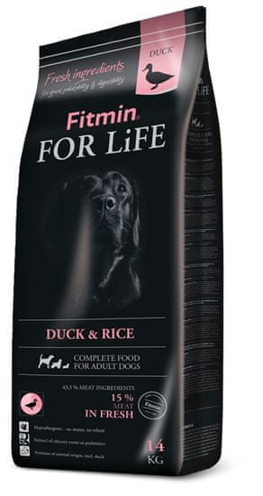 Fitmin pasji briketi For Life Duck & Rice, 14 kg