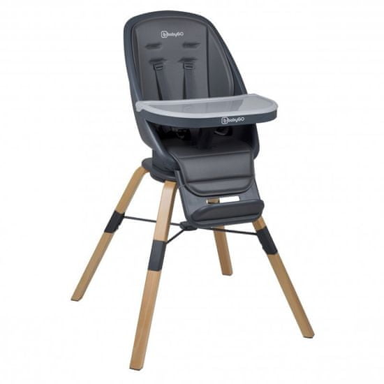 BabyGO jedilni stol CAROU 360° Grey