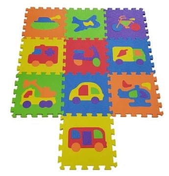 COSING EVA Puzzle podloga – Vozila, 32 x 32 x 1 cm (10 kosov)