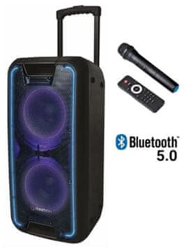 Manta SPK5027 Nerio PRO karaoke zvočni sistem, Bluetooth 5.0, vgrajena baterija, 5000 W P.M.P.O, TWS