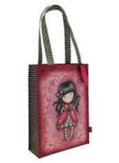 Santoro Gorjuss nakupovalna torba, 25x35x9,5 cm, prevlečena s PVC, rdeče-vijolična