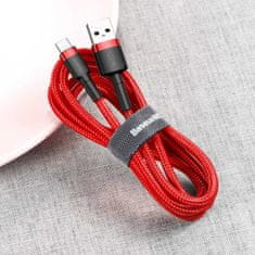 BASEUS Cafule kabel USB / USB-C QC3.0 2A 3m, rdeč