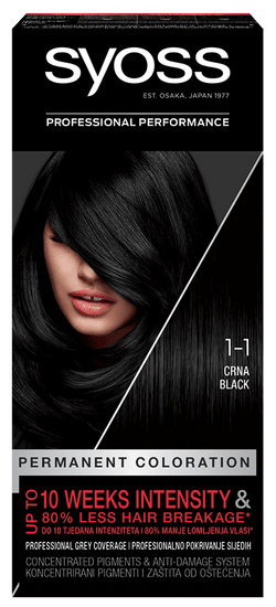 Syoss Baseline Color barva za lase, 1-1 črna