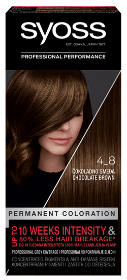 Syoss Baseline Color barva za lase, 4-8 čokoladno rjava