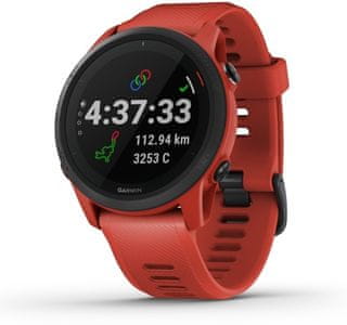 sodobna pametna ura garmin forerunner 745 gps bluetooth vzdržljiv do globine 50 m vgrajen mp3 brezkontaktno plačilo garmin pay battery z vzdržljivostjo 7 dni veliko športnih profilov vsakdanji trening prilagojen času okrevanja čas dirka napoved merjenje srčnega utripa merilec korakov gps glonass galileo wifi mravlja plus energijo telesne baterije spremlja pametno obvestilo o zaznavanju padca