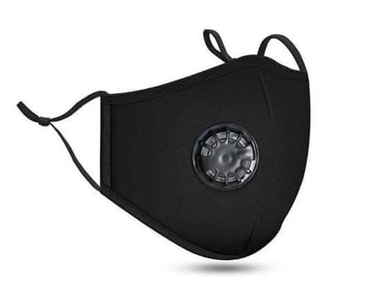 zaščitna pralna maska z aktivnim filtrom in dihalnim ventilom