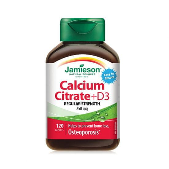 Jamieson Kalcijev citrat z Vitaminom D3 tablete, 120 tablet