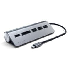 Satechi USB-C namizni hub, 5 vhodov, Space Gray