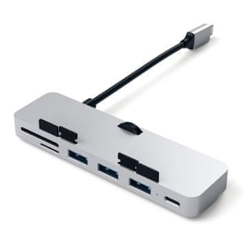 Satechi Pro USB-C hub za iMac, 6 vhodov, srebrn