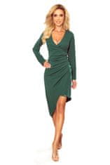 Numoco Ženska asimetrična obleka Chaparent zelena S