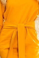 Numoco Ženska mini obleka Bleohan gorčica L