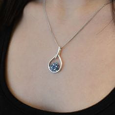 Evolution Group Brezčasna srebrna ogrlica s Swarovski 32075.1 (verižica, obesek)