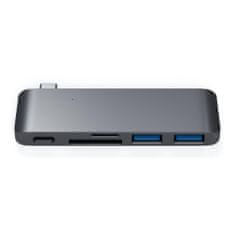 Satechi Pass-Through USB-C hub, 5 vhodov, Space Grey