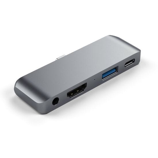Satechi Mobile Pro USB-C hub za iPad Pro, 4 vhodi, Space Grey - Odprta embalaža